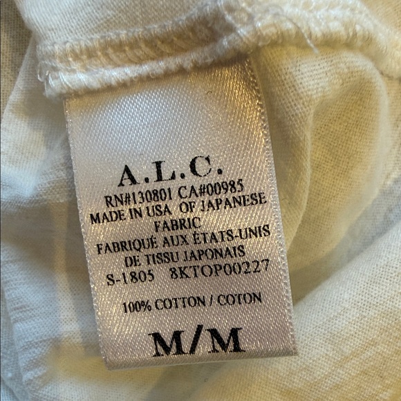 NWOT A.L.C. White flutter Sleeve Tee - Picture 4 of 7